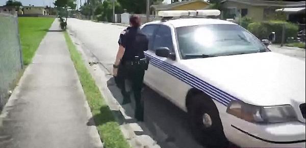  Nasty and busty police whores fucked hard by a black guy they arrested